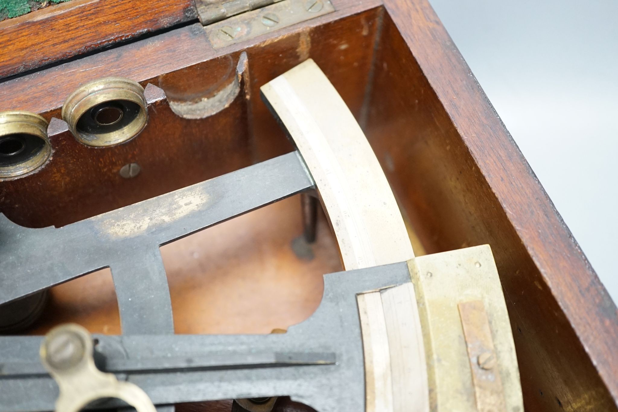 Cary, London, a 19th century brass sextant, in original case